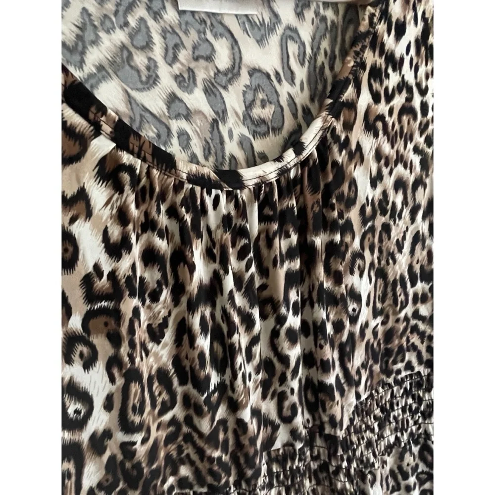** BUNDLE SALE 3/$16 ** Avenue Sleeveless Maxi Sundress Animal Print Size 18/20 - Picture 3 of 14